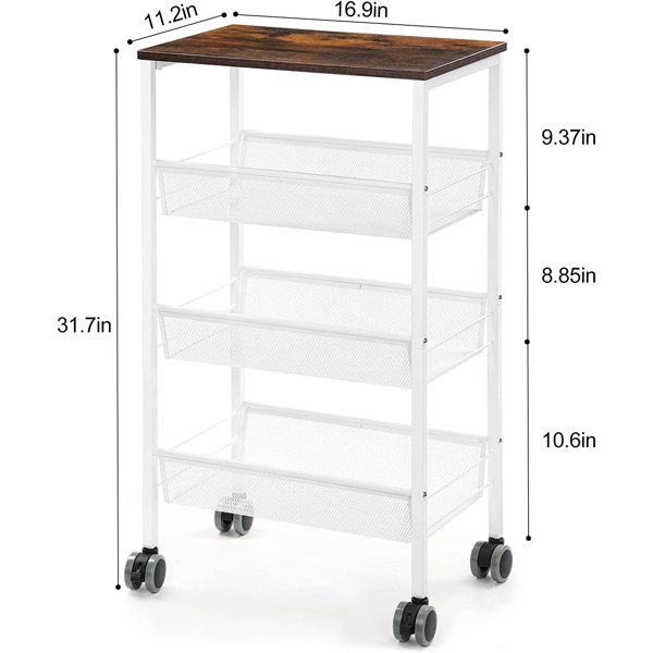 Haitral 4 Tier Kitchen Storage Rack Cart Wayfair